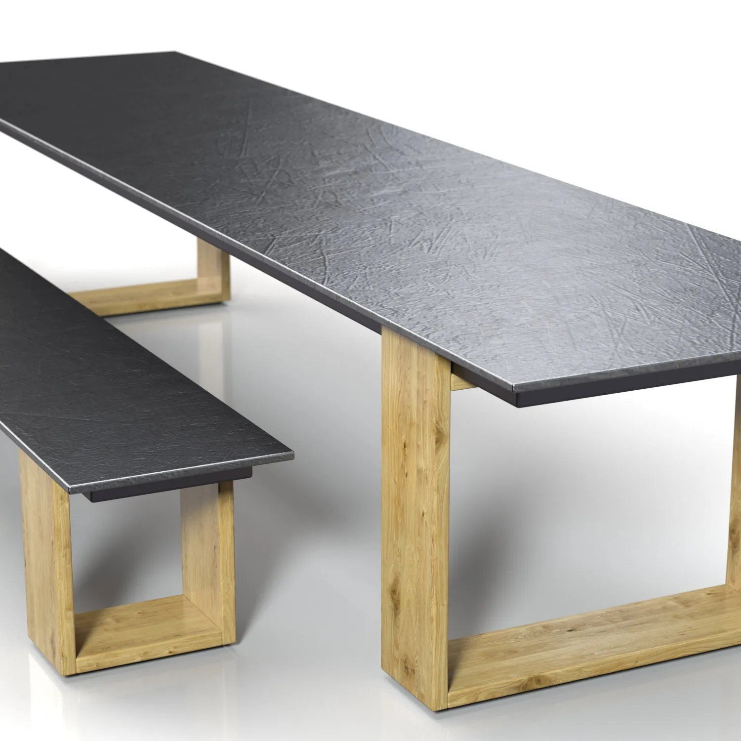 Mamagreen Aiko Dining Table With Bench 3D Model_05